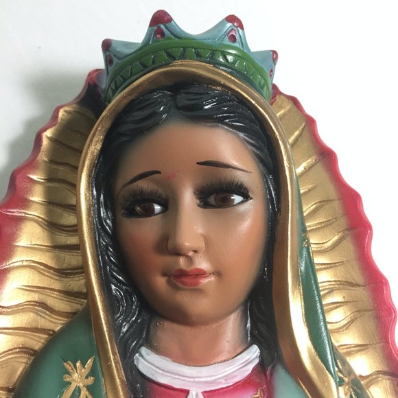 VTG Water Font & Candle Holder WALL MOUNT Mary GUADALUPE Saint ♦︎Hecho e… - Picture 2 of 10